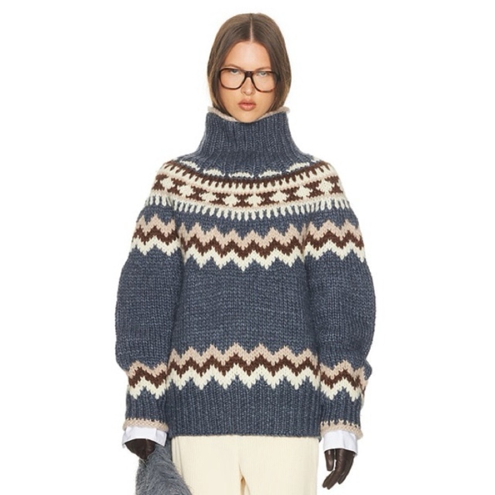 Helsa Asta Fairisle Wool Blend Sweater